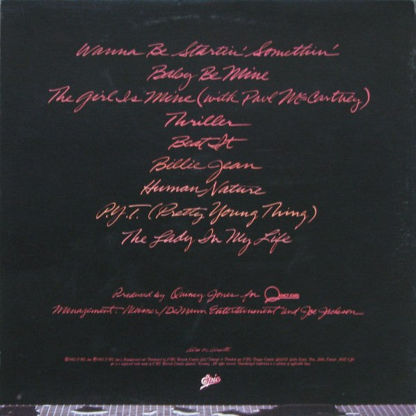 Michael Jackson : Thriller (LP, Album, Gat)