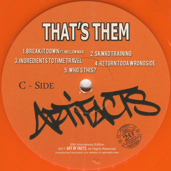 Artifacts : That's Them (20th Anniversary Edition) (2xLP, Album, Ltd, Num, RE, Tra)