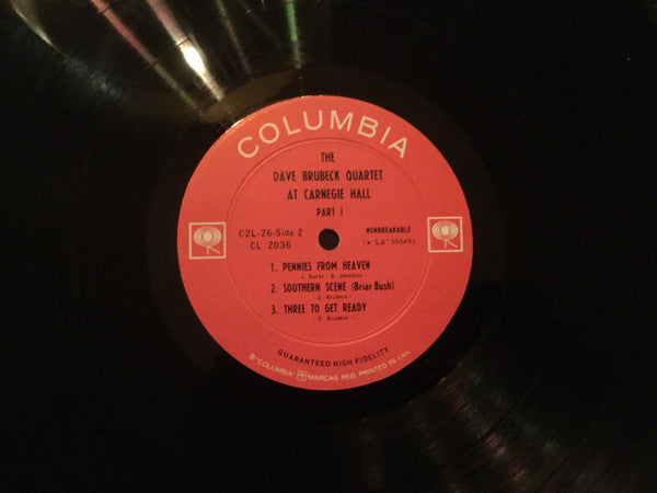 The Dave Brubeck Quartet : At Carnegie Hall (2xLP, Album, Mono)