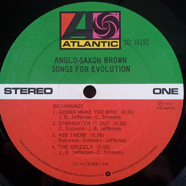 Anglo Saxon Brown : Songs For Evolution (LP, Album)