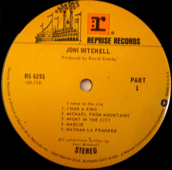 Joni Mitchell : Song To A Seagull (LP, Album, RE, Gat)