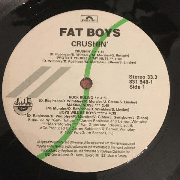 Fat Boys : Crushin' (LP, Album)
