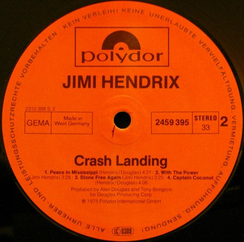 Jimi Hendrix : Crash Landing (LP, RE)