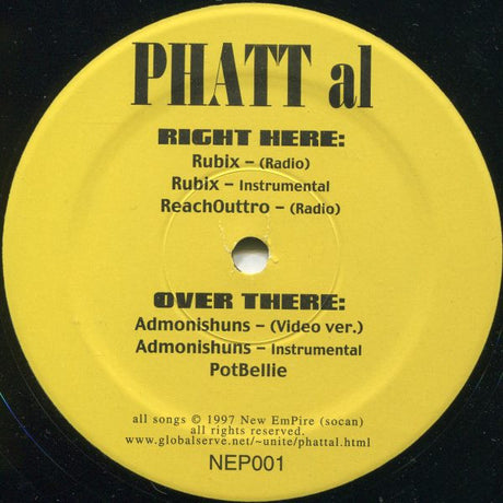 Phatt Al : Rubix / Admonishuns (12")