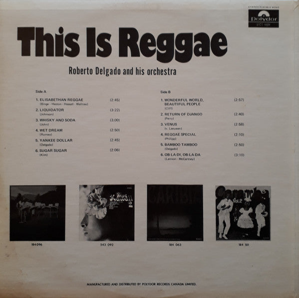 Roberto Delgado & His Orchestra : This Is Reggae (LP, Album)