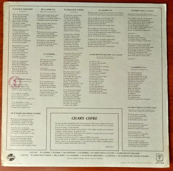 Charo Cofré : Charo Cofré (LP, Album, Promo, Red)
