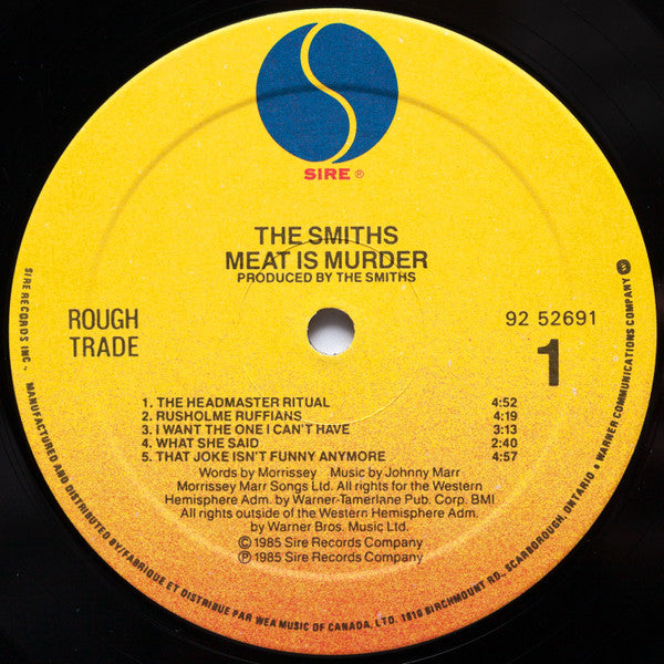 The Smiths : Meat Is Murder (LP, Album)
