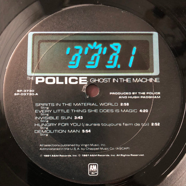 The Police : Ghost In The Machine (LP, Album, Pit)