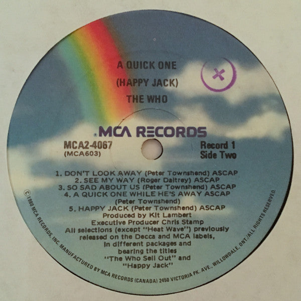 The Who : A Quick One (Happy Jack) / The Who Sell Out (2xLP, Comp, RE, Rai)