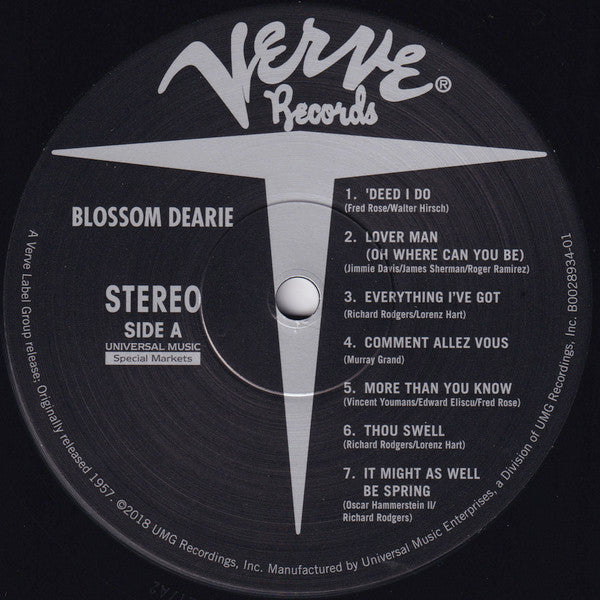 Blossom Dearie : Blossom Dearie (LP, Album, Mono, Club, RE, 180)