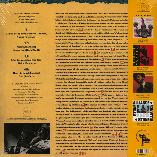 Pharoah Sanders / John Hicks / Curtis Lundy / Idris Muhammad : Africa (2xLP, Album, Ltd, RE)