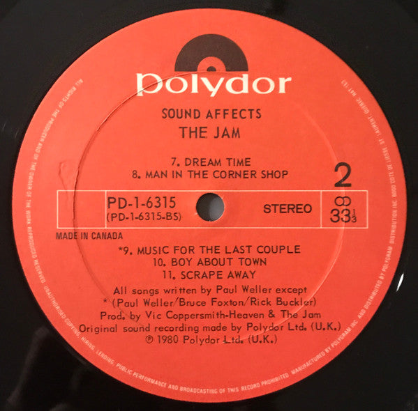 The Jam : Sound Affects (LP, Album, Rig)