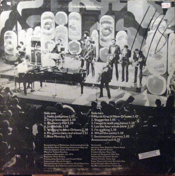 Fats Domino : 'Hello Josephine' Live At Montreux (LP, Album)