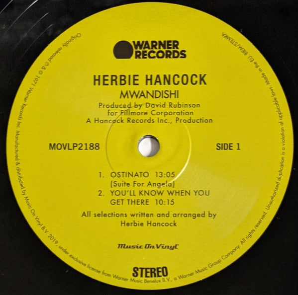 Herbie Hancock : Mwandishi (LP, Album, RE)