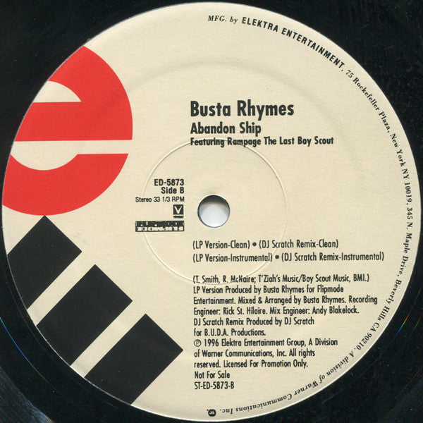 Busta Rhymes : Do My Thing / Abandon Ship (12", Promo)