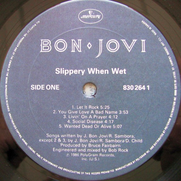 Bon Jovi : Slippery When Wet (LP, Album, Red)
