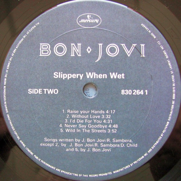 Bon Jovi : Slippery When Wet (LP, Album, Red)