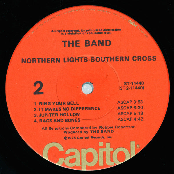The Band : Northern Lights-Southern Cross (LP, Album, Jac)