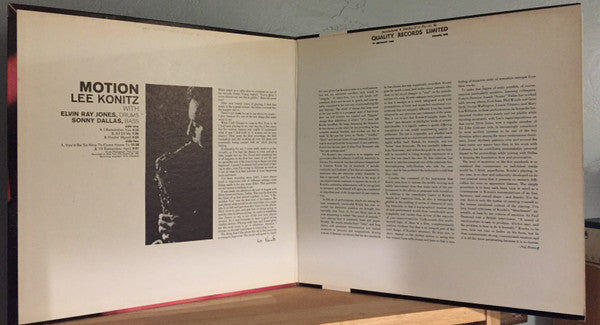 Lee Konitz : Motion (LP, Album, Gat)