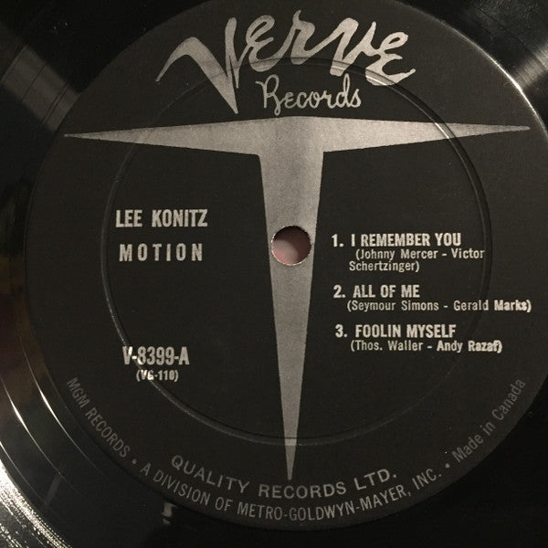 Lee Konitz : Motion (LP, Album, Gat)
