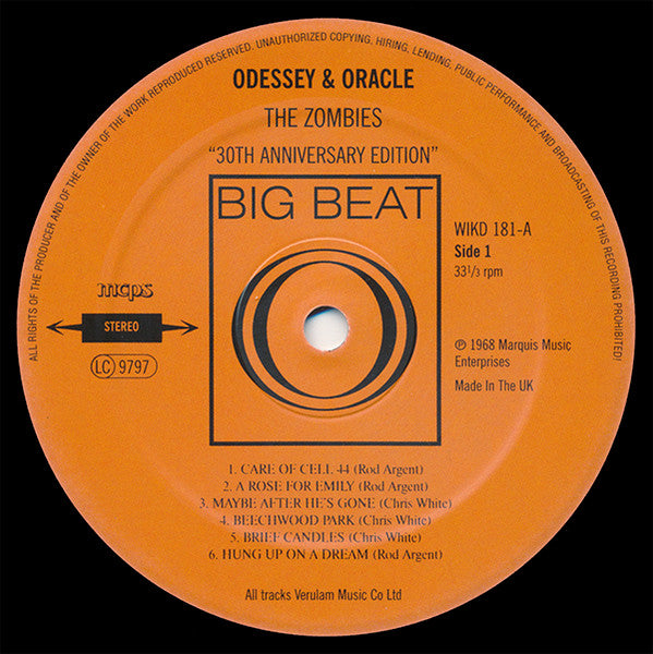 The Zombies : Odessey And Oracle (LP, Album, RE)