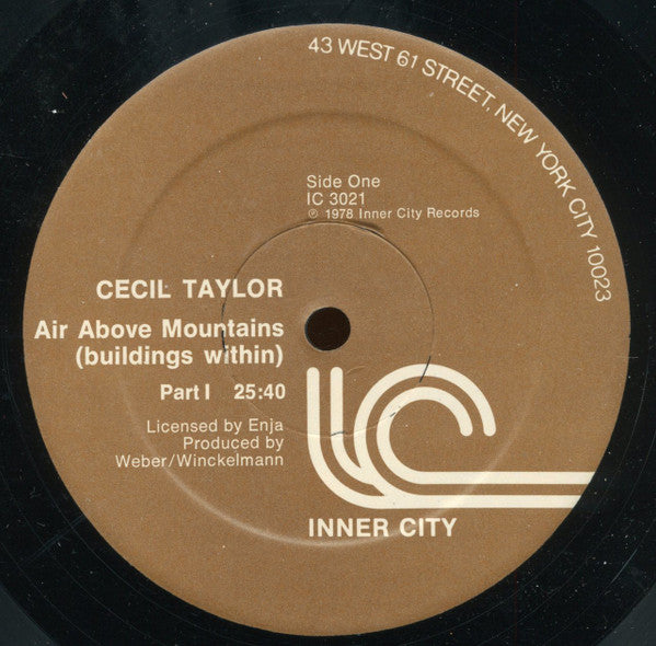 Cecil Taylor : Air Above Mountains < Buildings Within > (LP, Album)