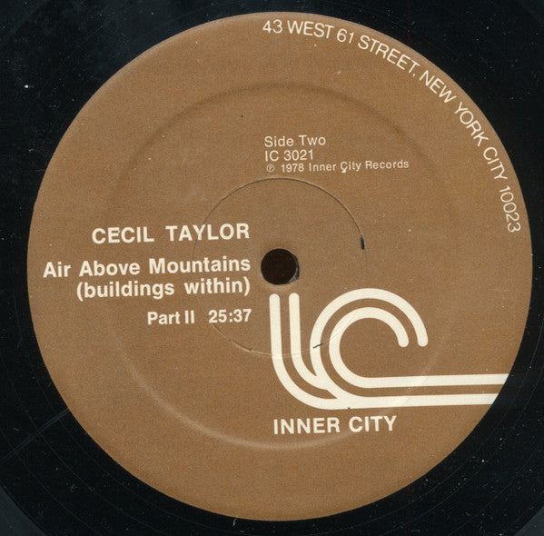Cecil Taylor : Air Above Mountains < Buildings Within > (LP, Album)