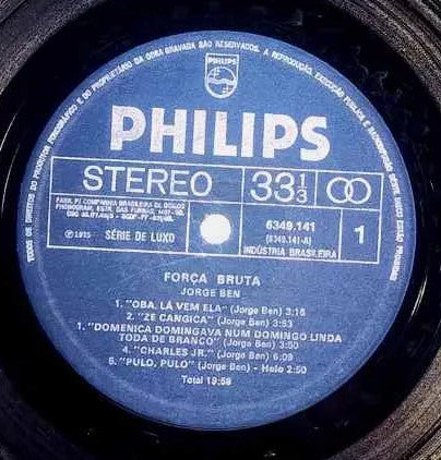 Jorge Ben : Fôrça Bruta (LP, Album, RE)