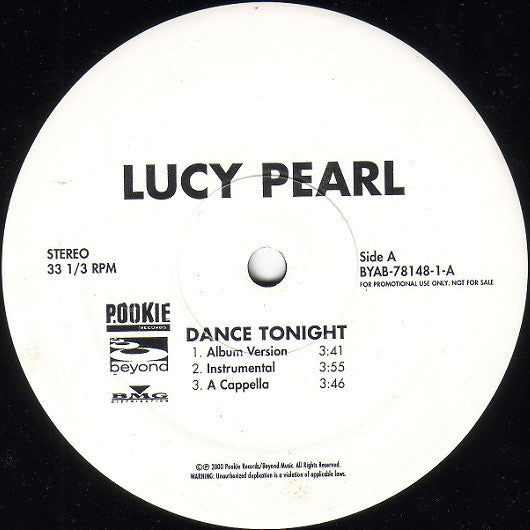 Lucy Pearl : Dance Tonight (12", Promo)