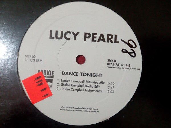Lucy Pearl : Dance Tonight (12", Promo)