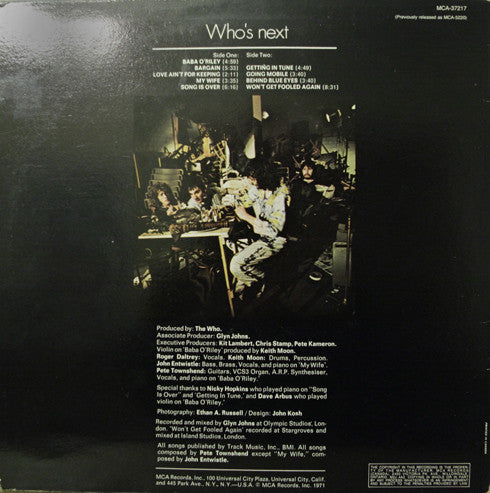 The Who : Who's Next (LP, Album, RE)