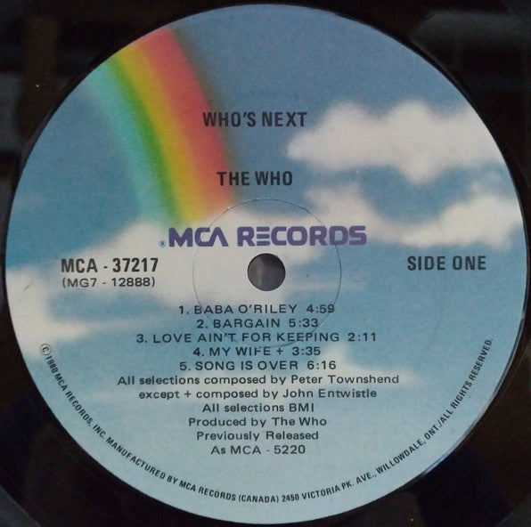 The Who : Who's Next (LP, Album, RE)
