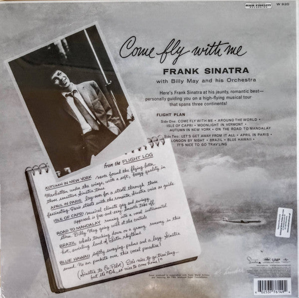 Frank Sinatra, Billy May And His Orchestra : Come Fly With Me (LP, Album, RE, RM, 180)
