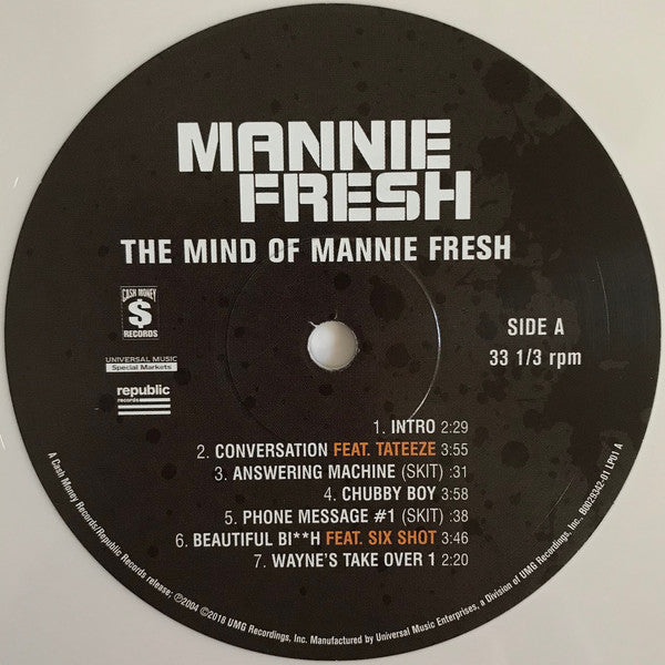 Mannie Fresh : The Mind Of Mannie Fresh (2xLP, Album, Club, Ltd, Num, RE, Whi)