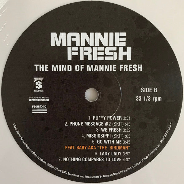 Mannie Fresh : The Mind Of Mannie Fresh (2xLP, Album, Club, Ltd, Num, RE, Whi)