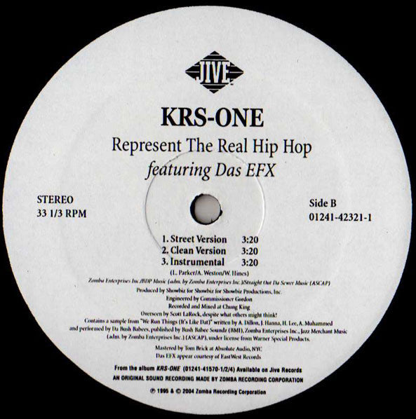 KRS-One : MC's Act Like They Don't Know (12", RE)