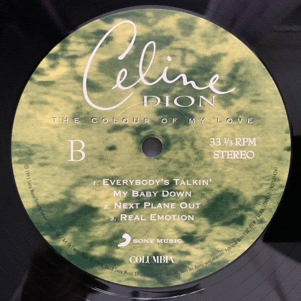 Céline Dion : The Colour Of My Love (2xLP, Album, RE)