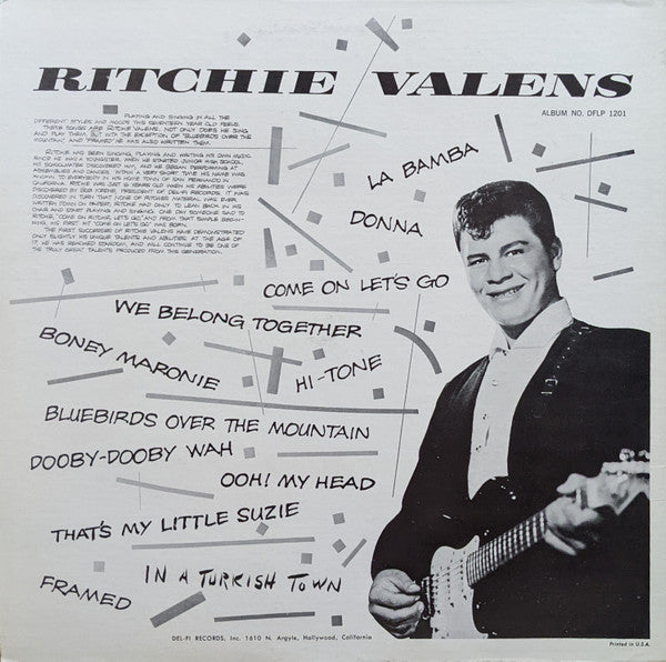 Ritchie Valens : Ritchie Valens (LP, Mono, RP)