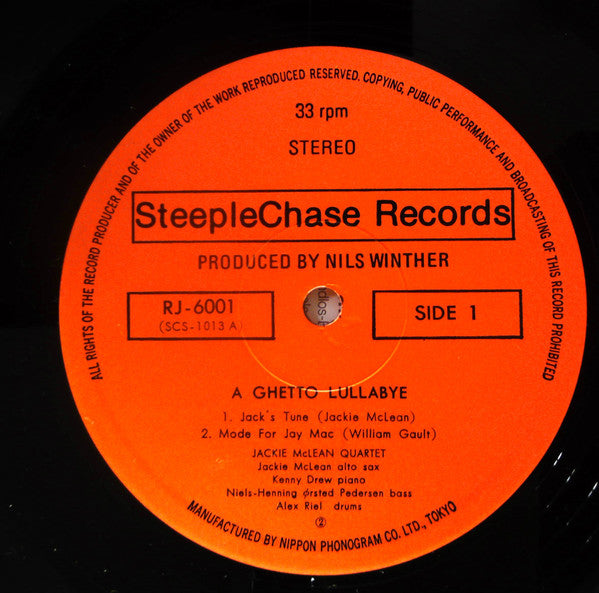 Jackie McLean : A Ghetto Lullaby (LP, Album)