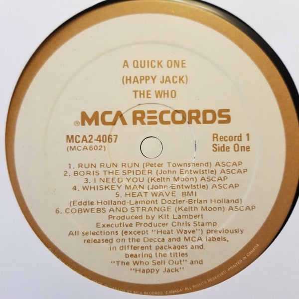 The Who : A Quick One (Happy Jack) / The Who Sell Out (LP, RE, RP + LP, RE, RP + Comp, RE, Cre)