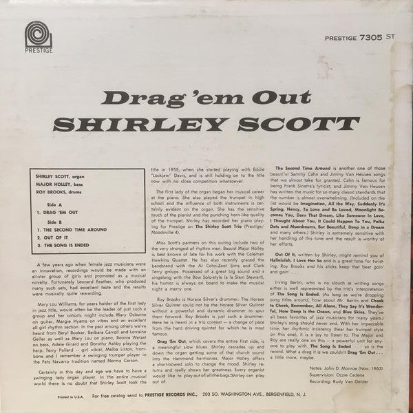 Shirley Scott : Drag 'Em Out (LP)