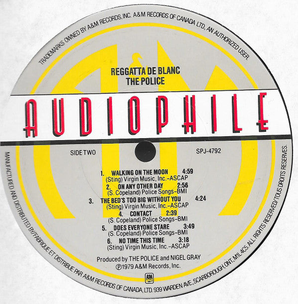 The Police : Reggatta De Blanc (LP, Album, Hal)