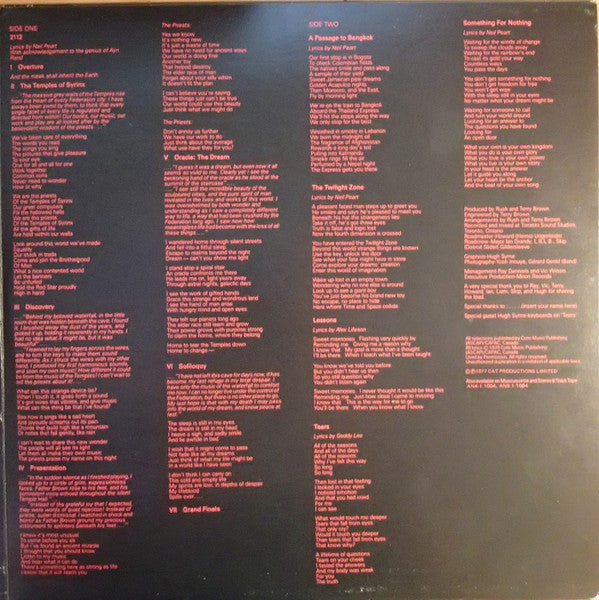 Rush : 2112 (LP, Album, RE, Gat)