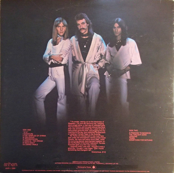 Rush : 2112 (LP, Album, RE, Gat)