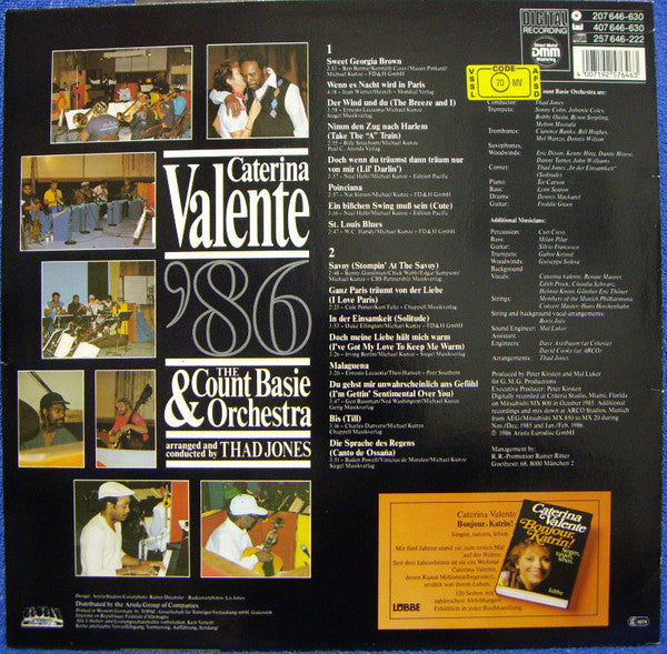 Caterina Valente & Count Basie Orchestra Arranged & Conducted By  Thad Jones : Caterina Valente '86 & The Count Basie Orchestra (LP, Album, DMM)