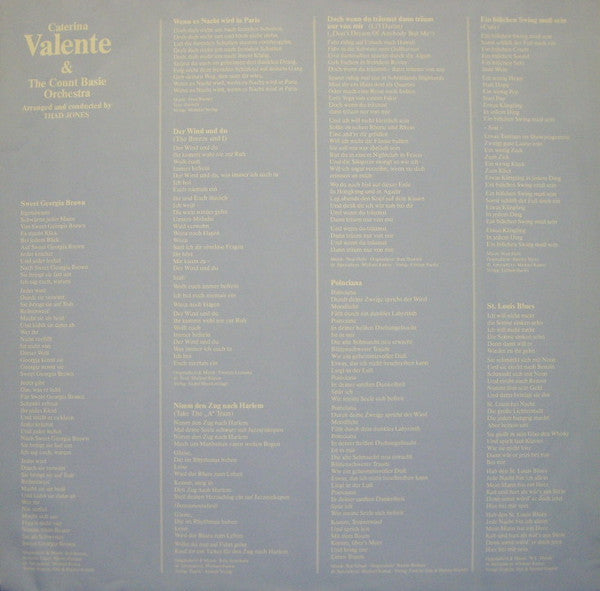 Caterina Valente & Count Basie Orchestra Arranged & Conducted By  Thad Jones : Caterina Valente '86 & The Count Basie Orchestra (LP, Album, DMM)