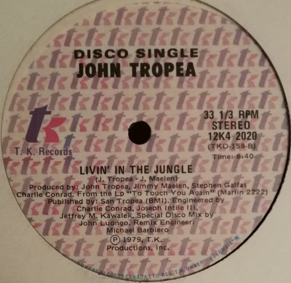 John Tropea : Livin' In The Jungle (12")