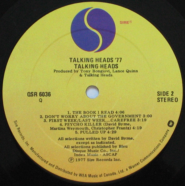 Talking Heads : Talking Heads: 77 (LP, Album, RE, Qua)