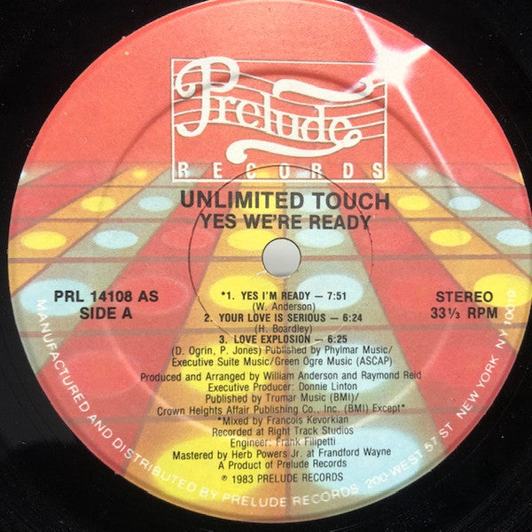 Unlimited Touch : Yes, We're Ready (LP, Album, Hau)