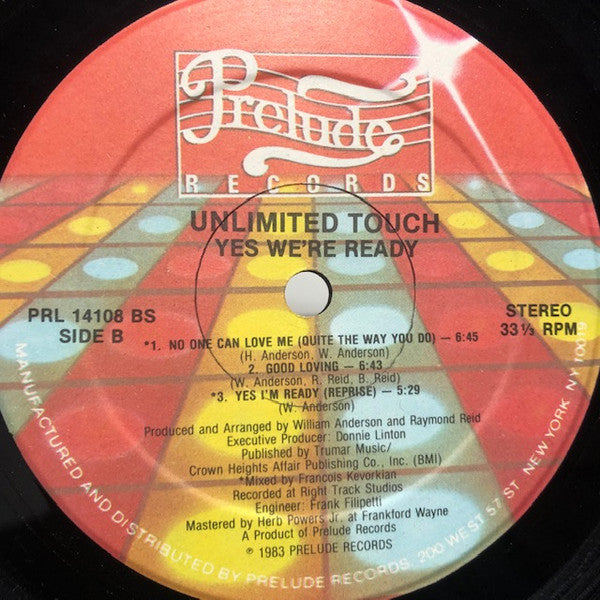 Unlimited Touch : Yes, We're Ready (LP, Album, Hau)